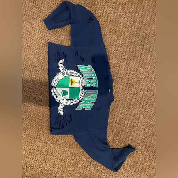 Notre Dame Cropped Crewneck Sweatshirt - Picture 2 of 2